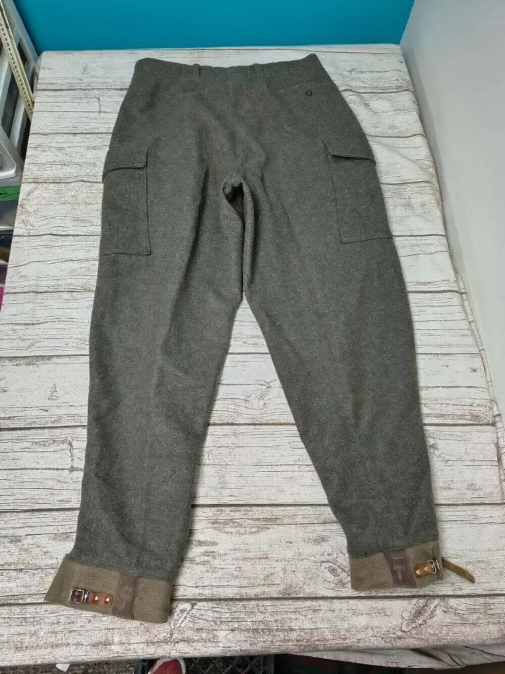 1953 True Vintage Swedish Crown Military Wool Army Cargo Pants 50s Trousers